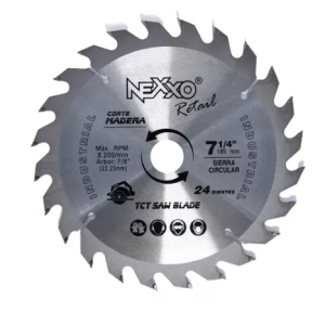Disco Sierra Circular 7 1/4" ( 185mm) 24 Dientes - Nexxo