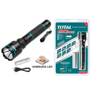 LINTERNA LED TOTAL 150 LUMENES RECARGABLE